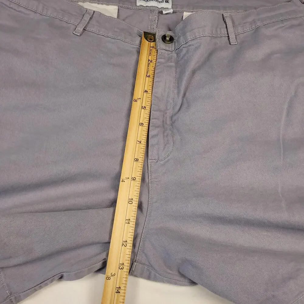 Saddlebred Shorts Mens 42 W Gray Chino Stretch Cotton Casual Comfort Flex Waist